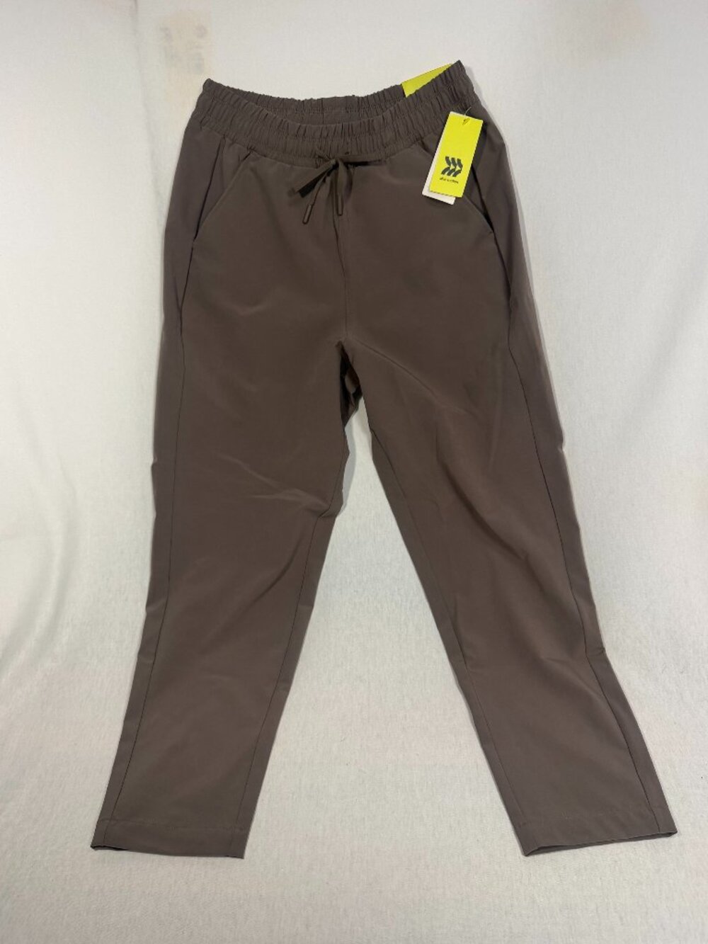 All in Motion Pants Womens Small S NWT Tapered Stretch Woven Travel UPF 50 Gray